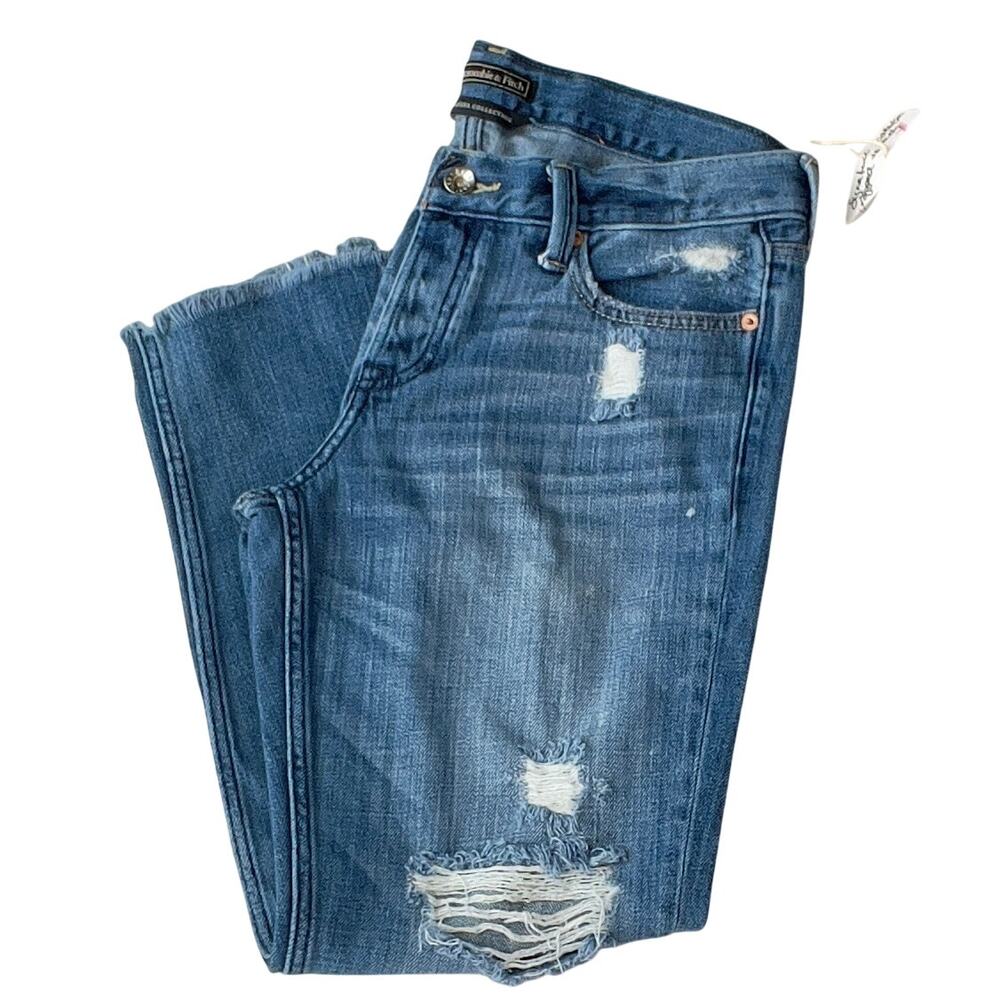 Women's Abercrombie & Finch SZ 27 distressed signature collection raw hem ankle